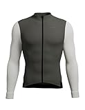 INBIKE Maillot de Ciclismo Hombre Polar Cálido Manga Larga Otoño e Invierno Camisetas de Ciclismo de Montaña Hombre Mujer Secado Rápido Cómodo Verde-XL