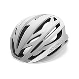 Giro Sintaxis Cascos de Ciclismo, Unisex, Blanco Mate y Plateado, S