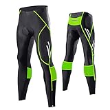 MEETWEE Hombres Pantalones de Ciclismo, Transpirable Bicicleta con 3D Gel Acolchado MTB Ciclismo Pantalones Largos